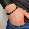 BRANSOLETKA MĘSKA DLA NIEGO LAWA WULKANICZNA ODRODZENIE SIŁA ODWAGA